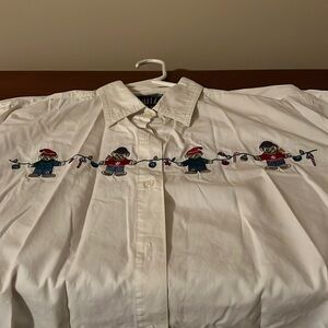 Vintage Quizz Again Holiday Bear Blouse